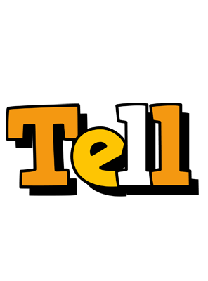 Tell cartoon logo