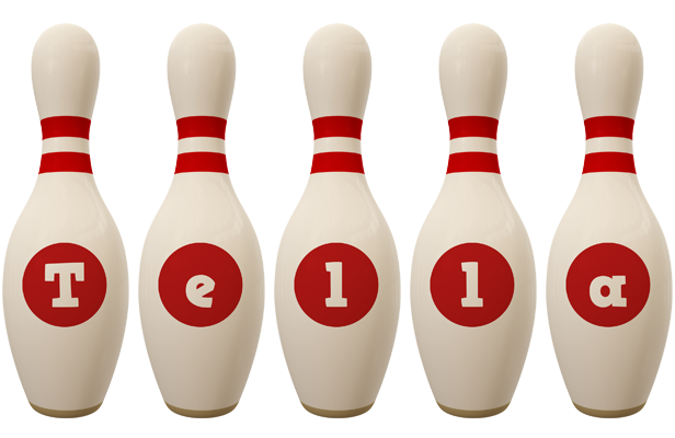 Tella bowling-pin logo