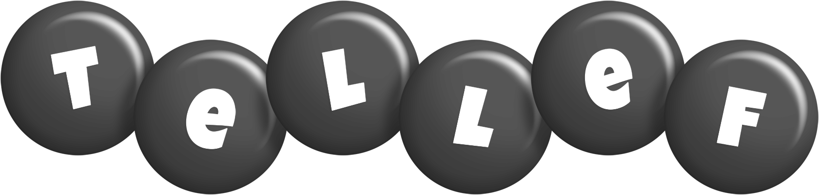 Tellef candy-black logo
