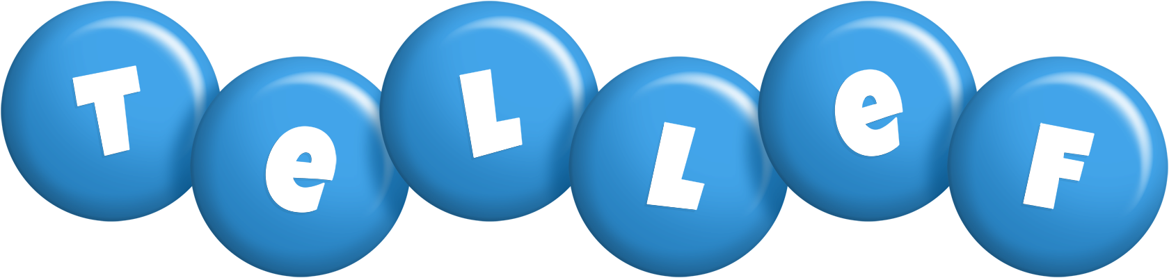 Tellef candy-blue logo