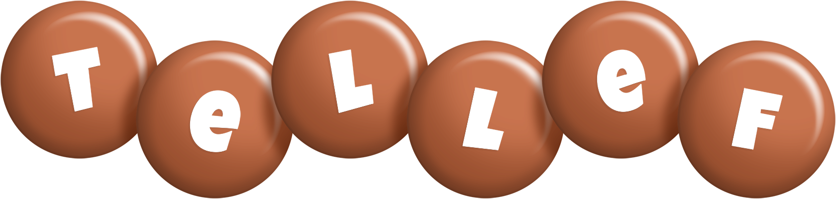 Tellef candy-brown logo