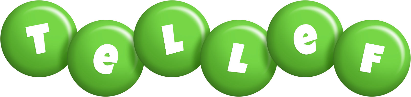 Tellef candy-green logo