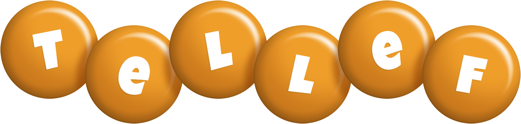 Tellef candy-orange logo