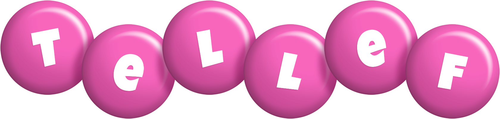 Tellef candy-pink logo