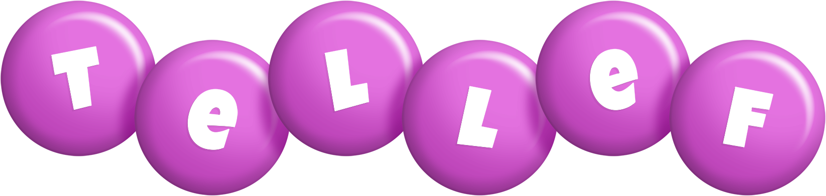 Tellef candy-purple logo