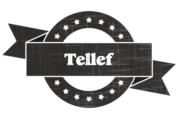 Tellef grunge logo