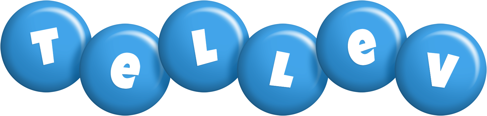Tellev candy-blue logo