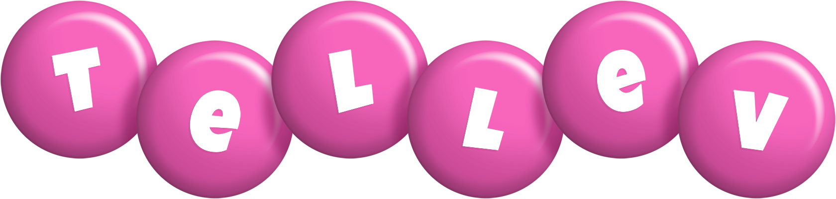 Tellev candy-pink logo
