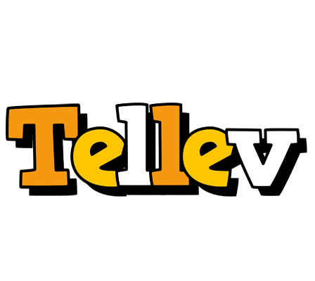 Tellev cartoon logo
