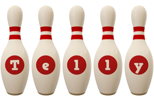 Telly bowling-pin logo