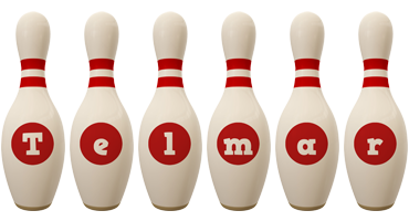 Telmar bowling-pin logo