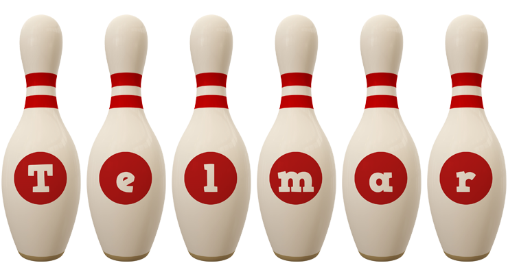 Telmar bowling-pin logo