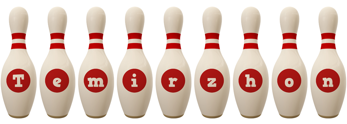 Temirzhon bowling-pin logo