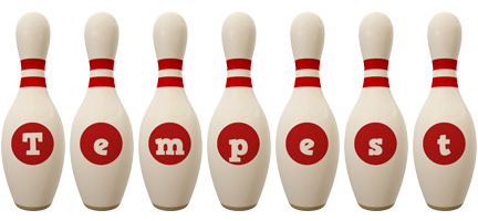 Tempest bowling-pin logo