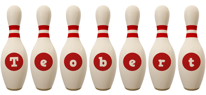 Teobert bowling-pin logo