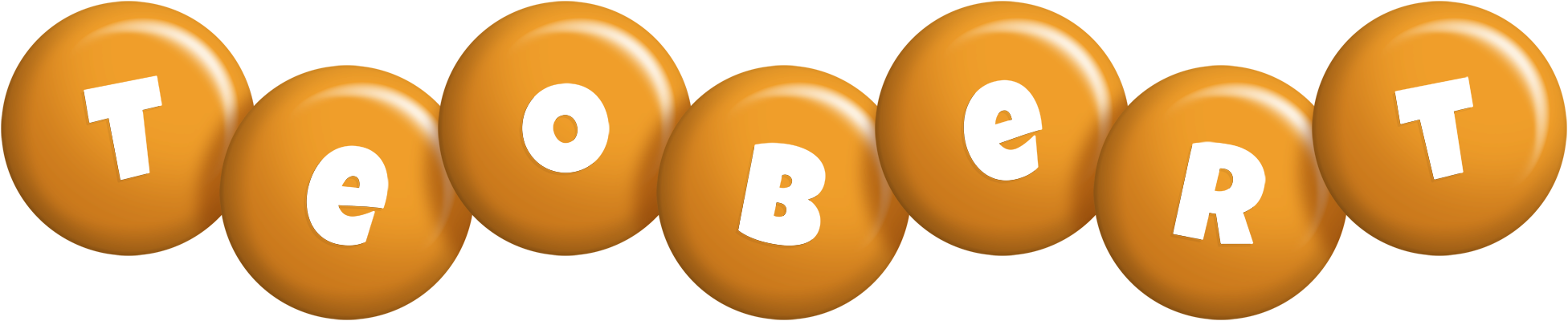 Teobert candy-orange logo