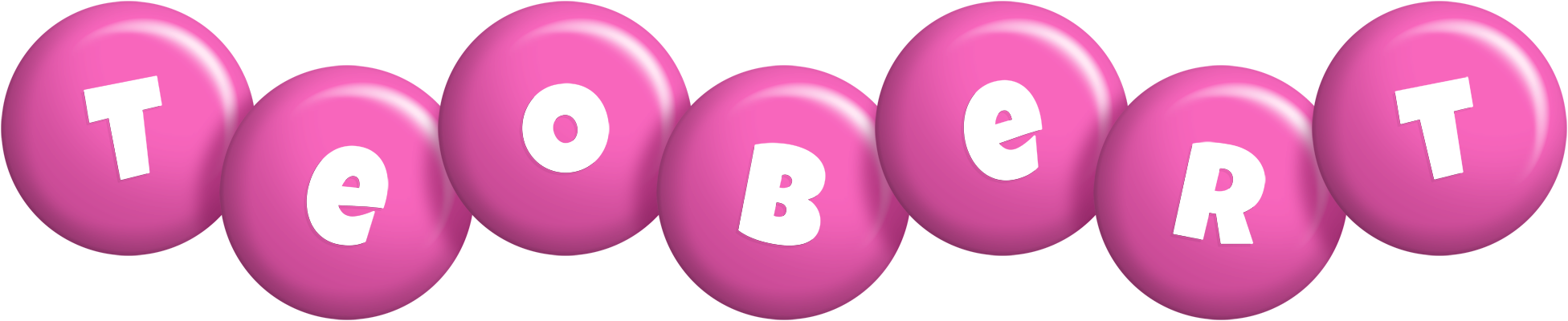 Teobert candy-pink logo