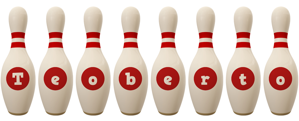 Teoberto bowling-pin logo