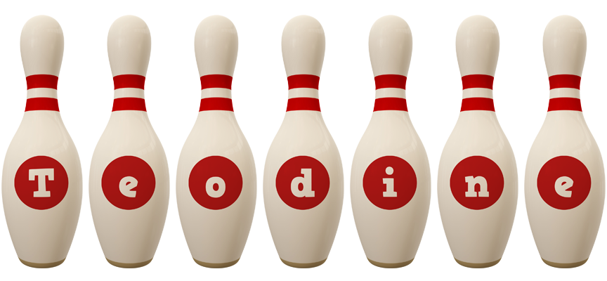 Teodine bowling-pin logo