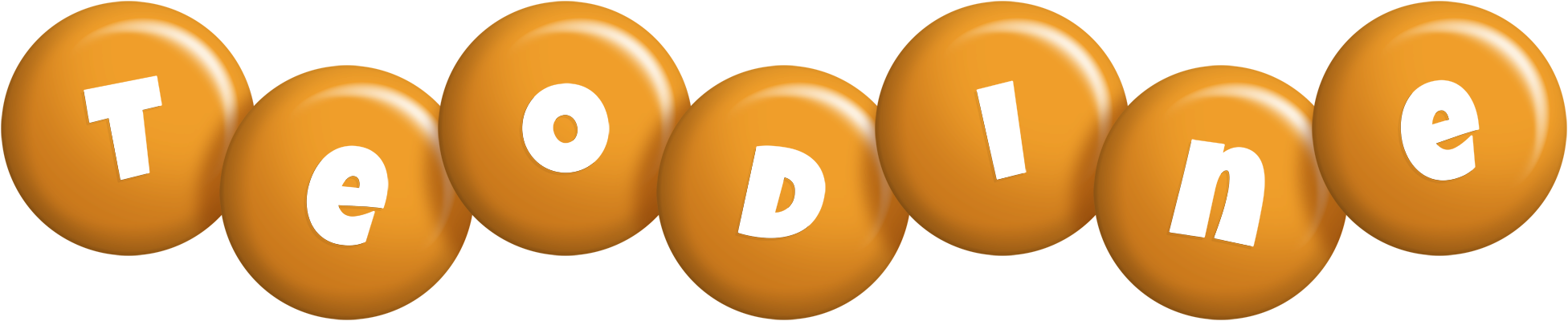 Teodine candy-orange logo