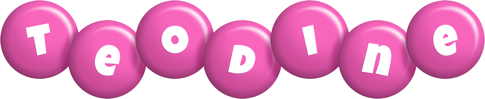 Teodine candy-pink logo