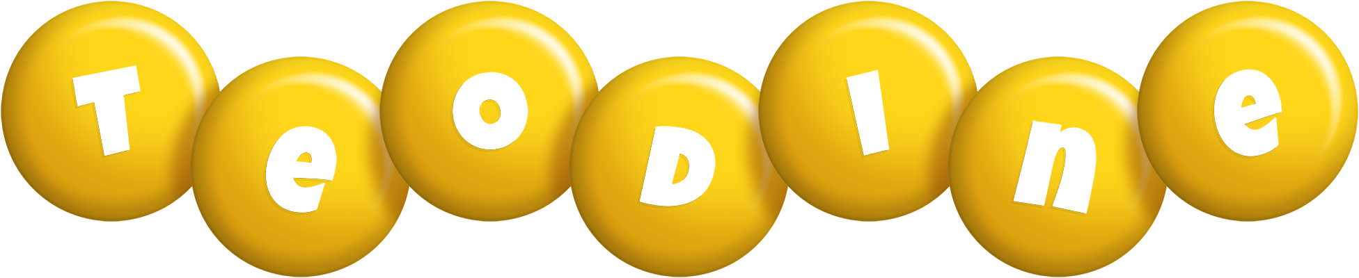 Teodine candy-yellow logo