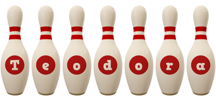 Teodora bowling-pin logo