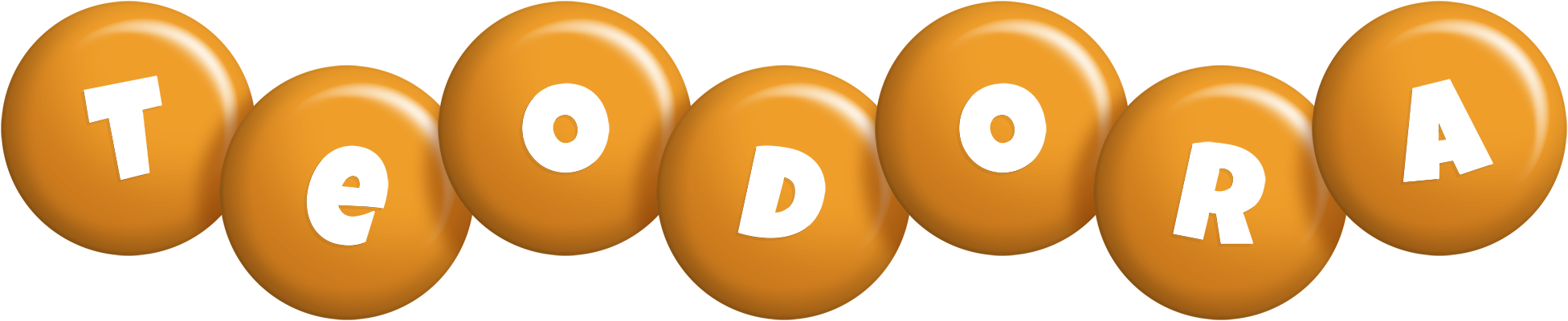 Teodora candy-orange logo