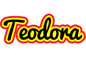 Teodora flaming logo