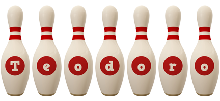 Teodoro bowling-pin logo