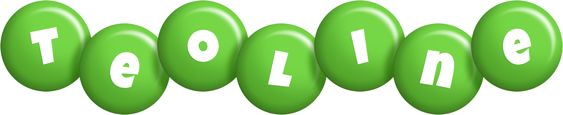 Teoline candy-green logo