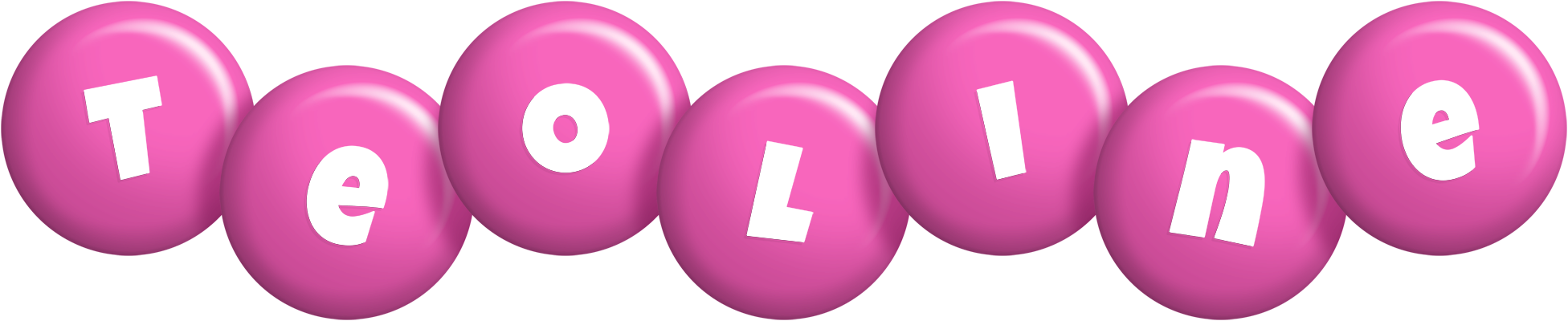 Teoline candy-pink logo