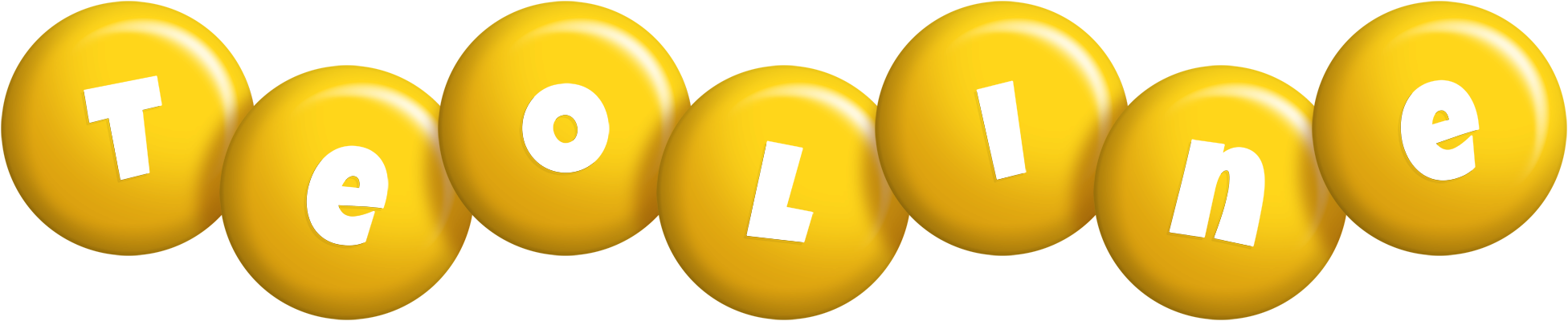 Teoline candy-yellow logo