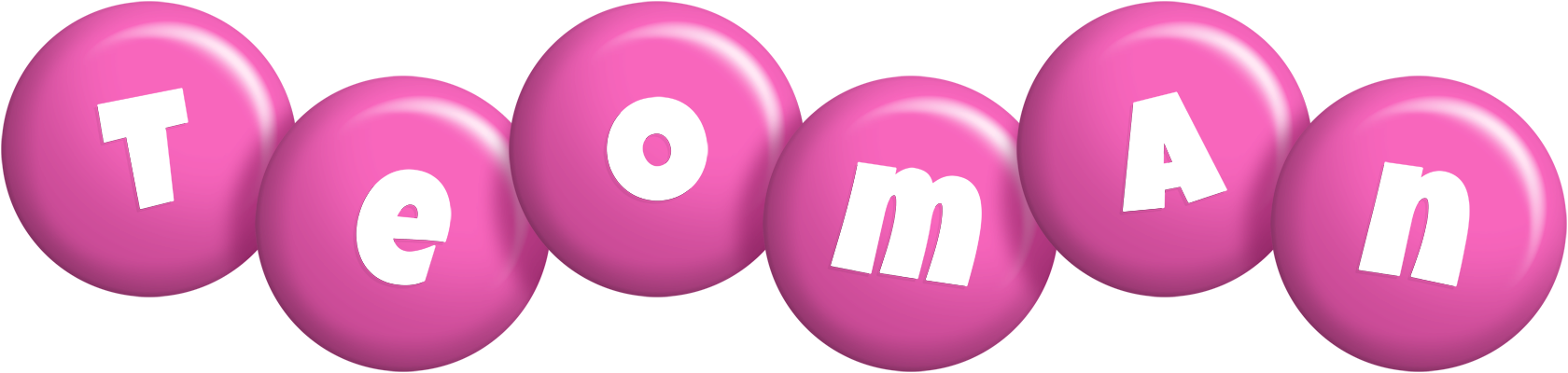 Teoman candy-pink logo