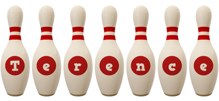 Terence bowling-pin logo