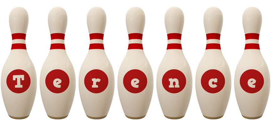 Terence bowling-pin logo