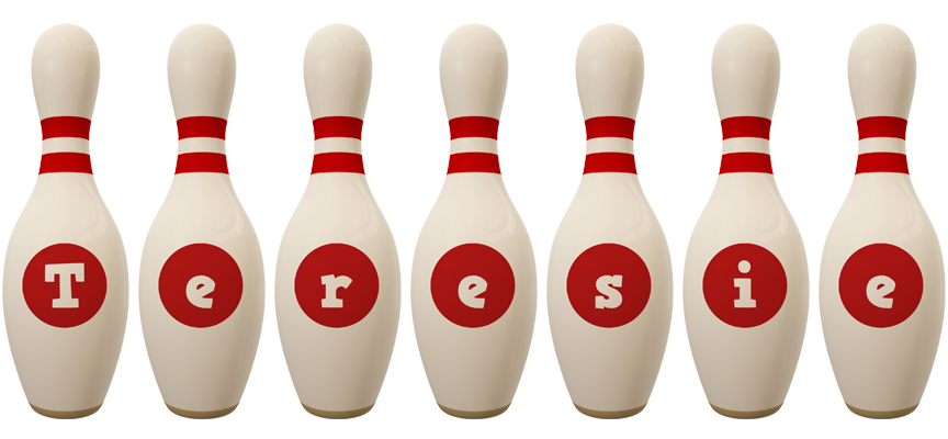 Teresie bowling-pin logo