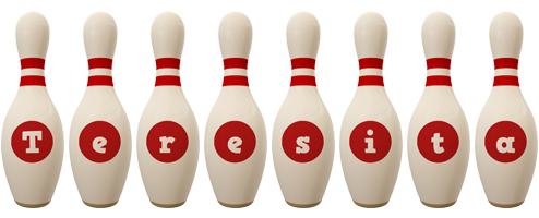 Teresita bowling-pin logo