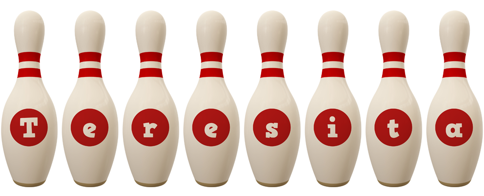 Teresita bowling-pin logo