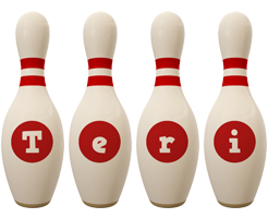 Teri bowling-pin logo