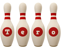 Tero bowling-pin logo