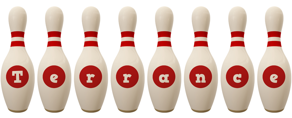 Terrance bowling-pin logo