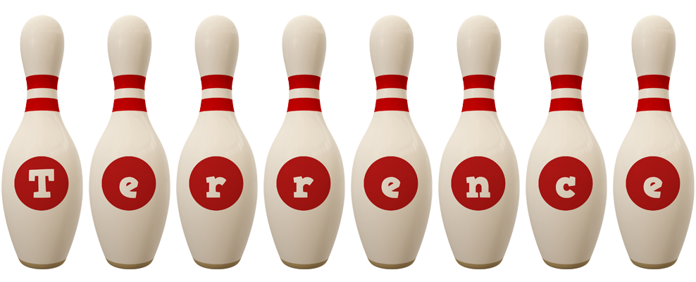 Terrence bowling-pin logo