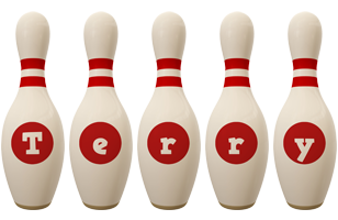 Terry bowling-pin logo