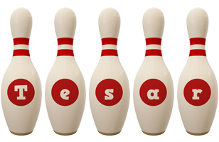 Tesar bowling-pin logo