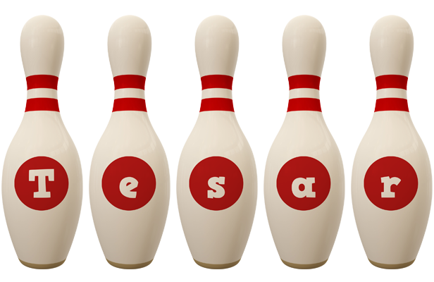Tesar bowling-pin logo