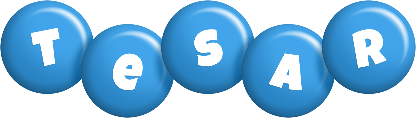 Tesar candy-blue logo