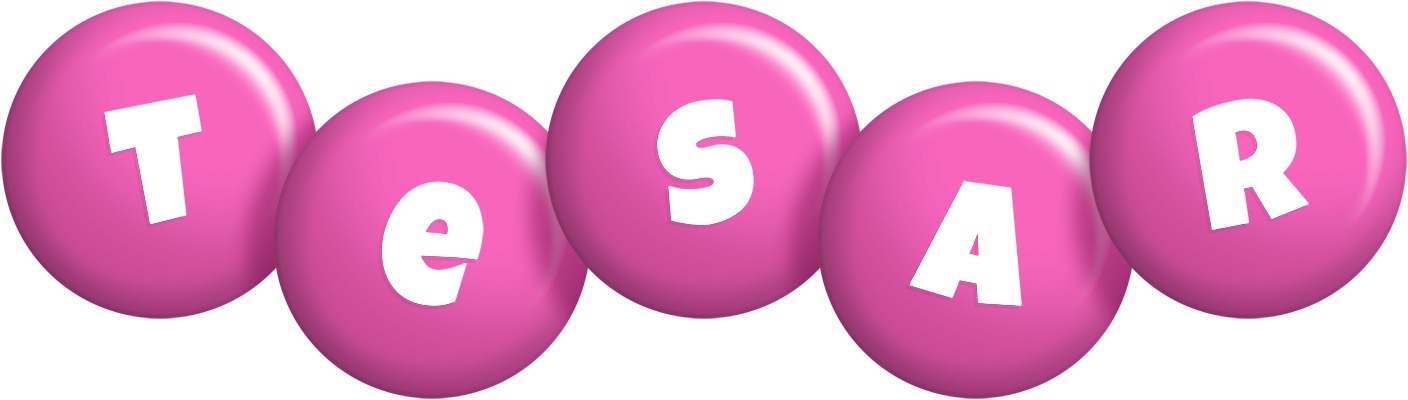 Tesar candy-pink logo