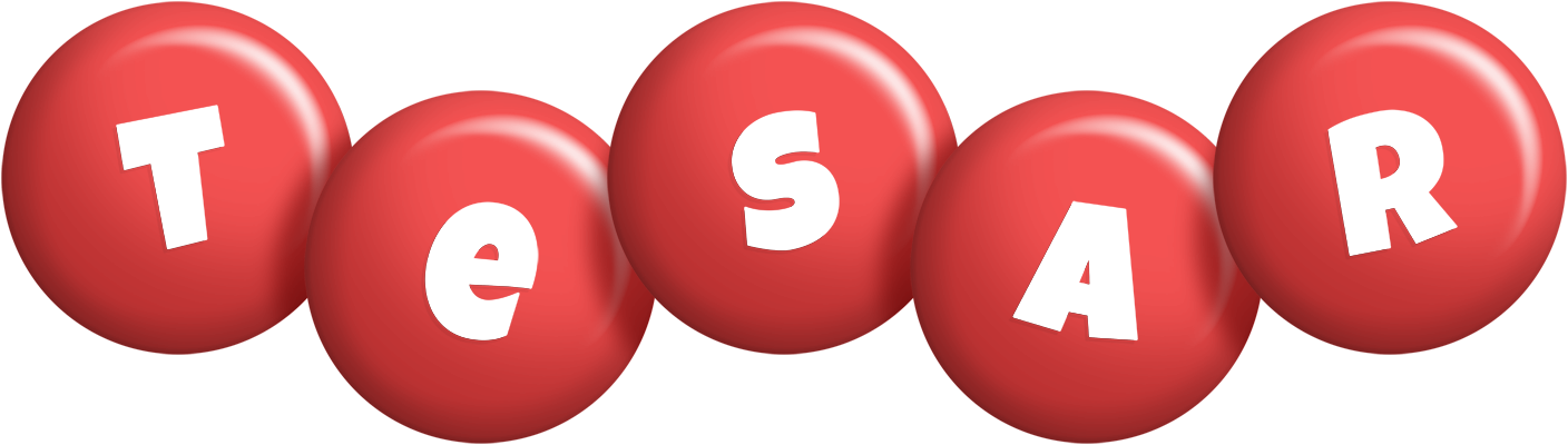 Tesar candy-red logo