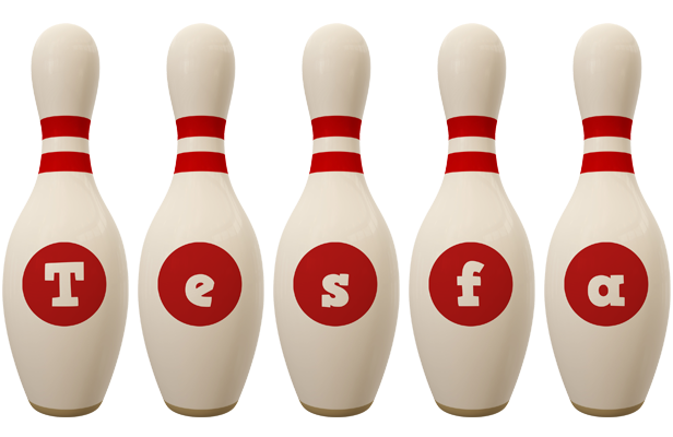 Tesfa bowling-pin logo